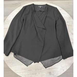 Mossimo Black Waterfall Open Front Blazer Jacket XL Long Sleeve